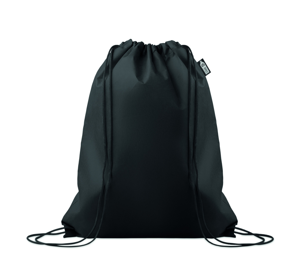 Logo trade advertising product photo of: Drawstring bag RPET non-woven