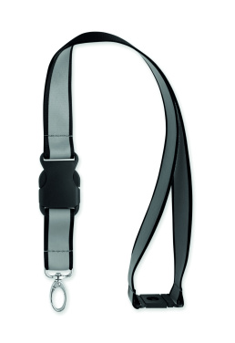 Logo trade corporate gifts image of: Reflective RPET lanyard