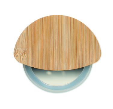 Logo trade business gifts image of: Round bamboo pizza cutter