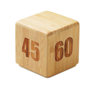 Logotrade business gift image of: Bamboo twist snooze timer