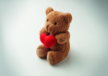 Logo trade advertising products image of: Teddy bear with heart 23cm