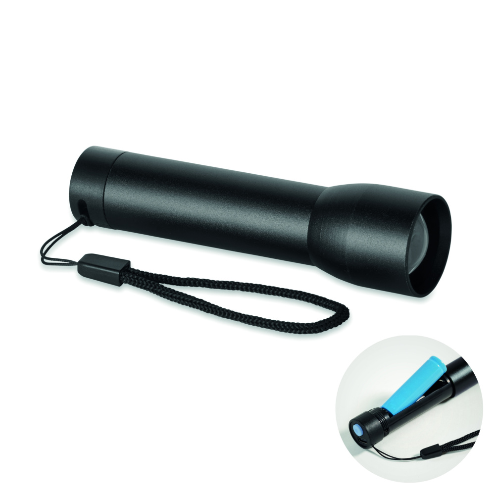 Logo trade corporate gifts image of: Aluminium rechargeable torch