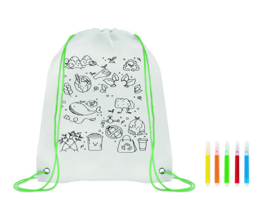 Logo trade advertising product photo of: Non woven kids bag with pens