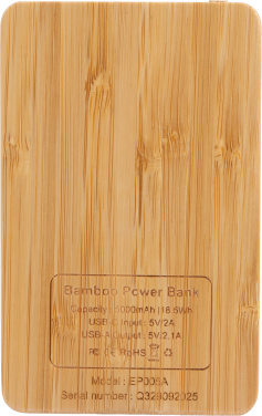 Logo trade promotional merchandise image of: Power Bank 5000 mAh with illuminated logo