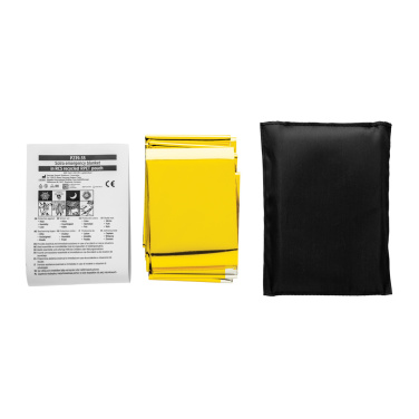 Logotrade promotional products photo of: Solra emergency blanket in RCS recycled RPET pouch