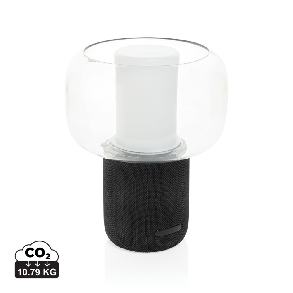 Logo trade promotional product photo of: Lux RCS recycled plastic 10W speaker lamp