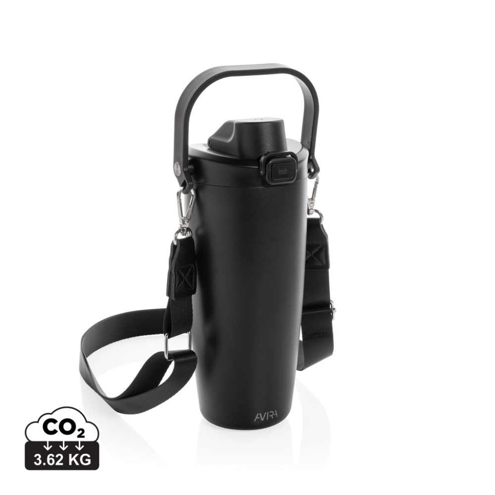 Logo trade promotional gifts picture of: Avira Ayala RCS re-steel duosip lockable crossbody tumbler