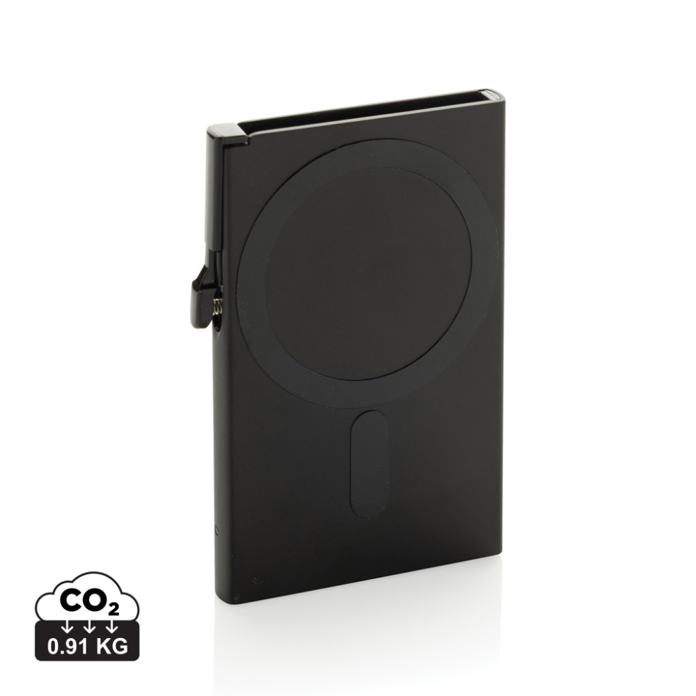 Logo trade business gift photo of: Standard aluminium RFID magnetic phone cardholder
