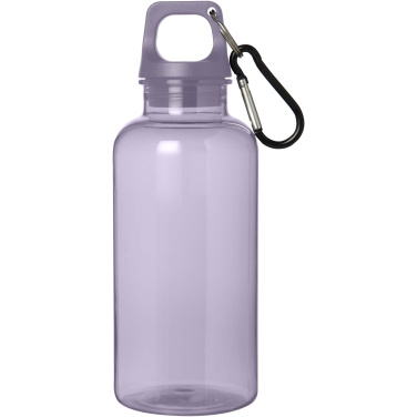 Logo trade promotional item photo of: Oregon 400 ml RCS certified recycled plastic water bottle with carabiner