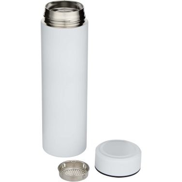 Logo trade promotional giveaways picture of: Taylor 450 ml double wall stainless steel flask with tea strainer