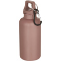 Oregon 400 ml solid colour RCS recycled plastic water bottle with carabiner, Dusty Pink