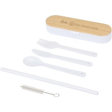 Logo trade promotional items picture of: Runa cutlery set with bamboo lid
