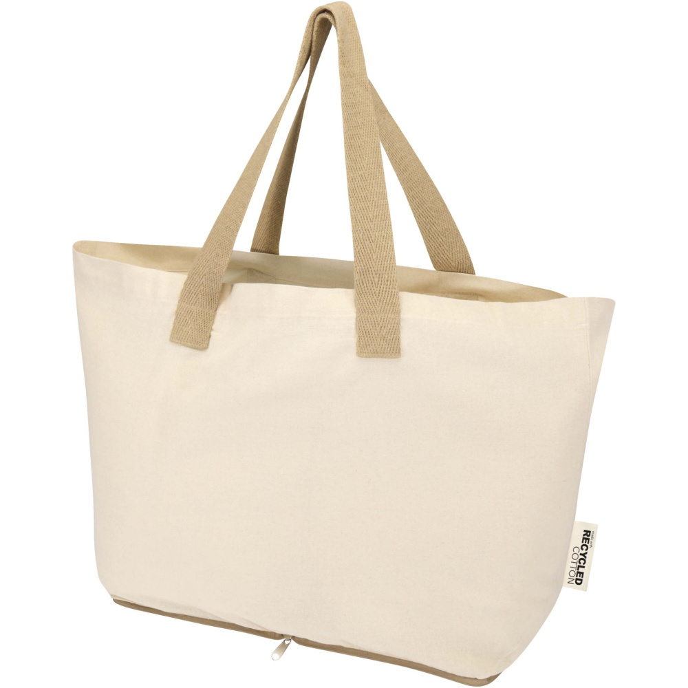 Logotrade promotional item picture of: Sierra 140 g/m² GRS recycled foldable cotton tote bag 7L
