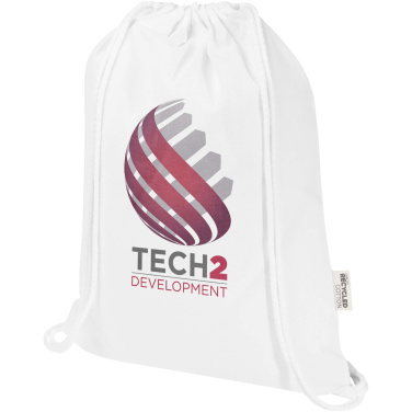 Logo trade advertising products image of: Peru Blend 180 g/m² GRS recycled drawstring bag 5L