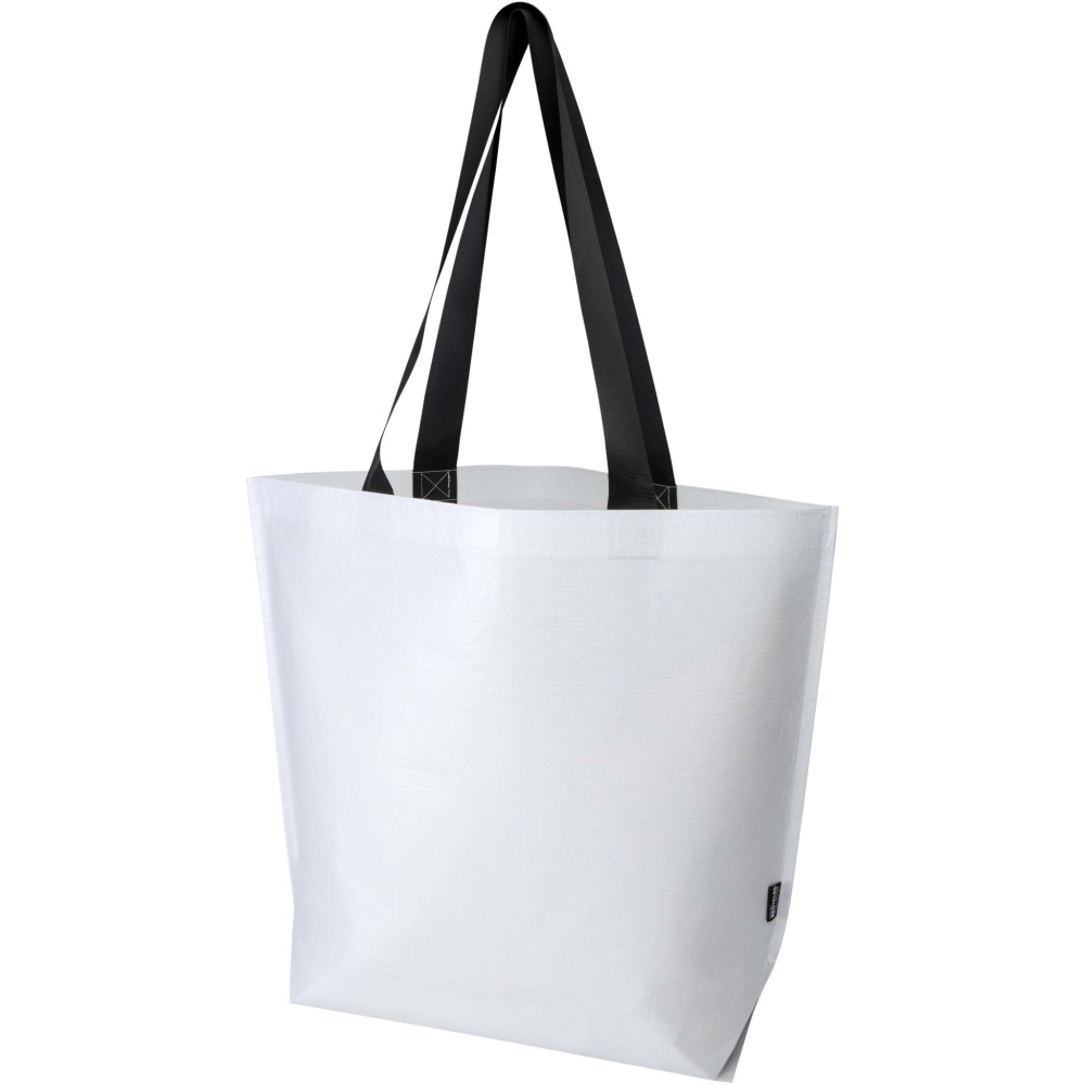 Logo trade promotional giveaways picture of: Duo GRS recycled double-laminated oversized tote bag 30L