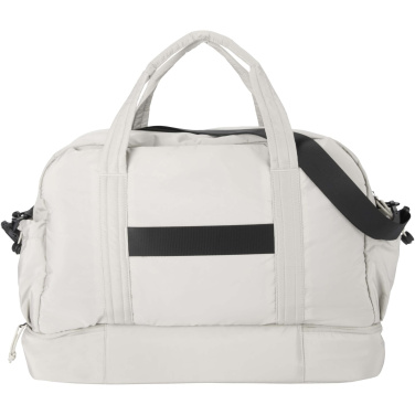 Logo trade promotional giveaways picture of: Puffer GRS recycled duffel bag with insulated bottom 30L