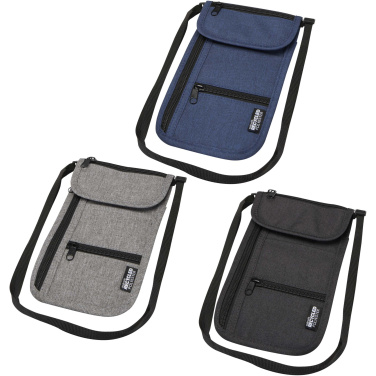Logo trade promotional products image of: Ross GRS recycled smart travel pouch