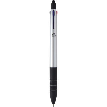 Logo trade promotional giveaway photo of: Trine 3-ink RCS recycled ballpoint pen with stylus