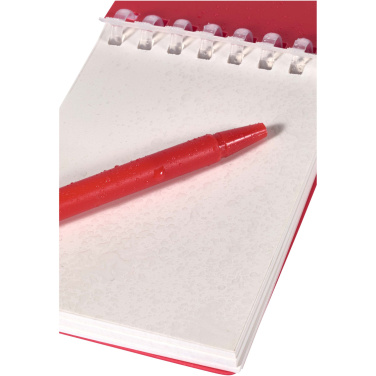 Logo trade promotional merchandise image of: Lig Mini recycled outdoor soft cover notebook and ballpoint pen set (black ink)