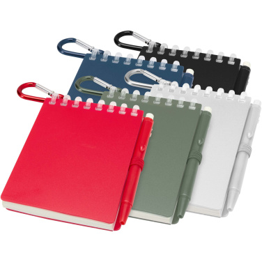 Logotrade promotional item picture of: Lig Mini recycled outdoor soft cover notebook and ballpoint pen set (black ink)