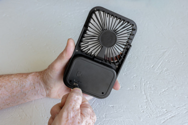 Logotrade promotional item image of: Aervina RCS recycled plastic re-chargeable desk fan