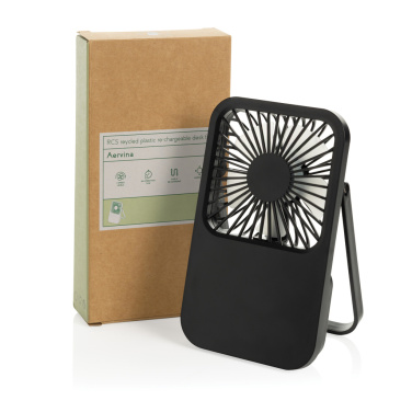 Logotrade advertising product picture of: Aervina RCS recycled plastic re-chargeable desk fan