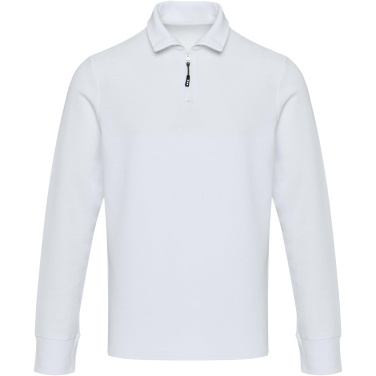 Logo trade promotional giveaway photo of: Zeus long sleeve unisex half zip polo