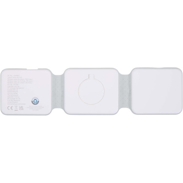 Logo trade promotional items picture of: Armus 3-in-1 15W recycled plastic foldable wireless charger