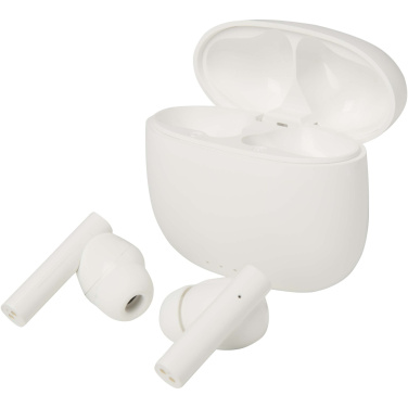 Logo trade promotional item photo of: Alterf recycled plastic True Wireless Bluetooth® headset with silicone eartips