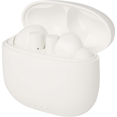 Logo trade advertising products image of: Alterf recycled plastic True Wireless Bluetooth® headset with silicone eartips