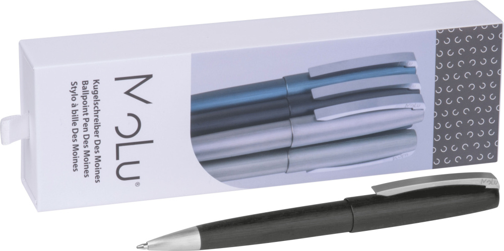 Logo trade advertising products image of: Metal ballpoint pen Des Moines MoLu