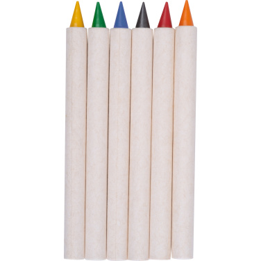 Logo trade promotional giveaways image of: Infinity Set of Wax Crayons KINGSTON