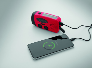 Logo trade promotional item photo of: Portable radio SOS with LED torch