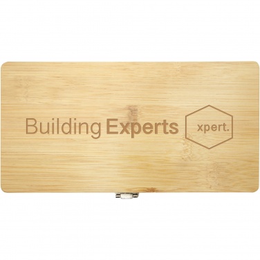 Logo trade ärikingitused foto: Neetiga 19-osaline bambusest/taaskasutatud plastist tööriistakomplekt