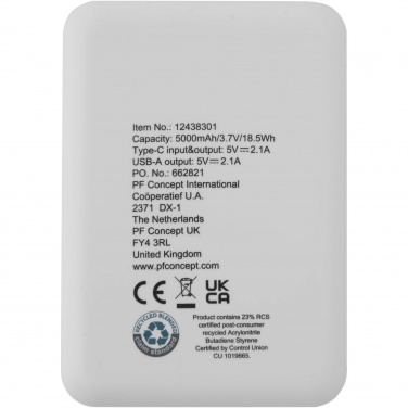 Logotrade firmakingid pilt: Asama 5000 mAh Type-C taaskasutatud plastist akupank