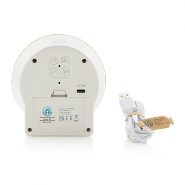 Logotrade ärikingi foto: Utah RCS rplastist ja bambusest LCD lauakell