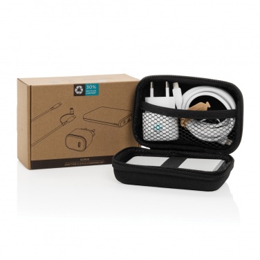 Logo trade reklaamkingitused foto: Surge RCS taaskasutatud PET 20W tüüpi C 3 tk laadimiskomplekt