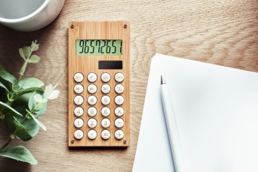 Logotrade reklaamtooted pilt: 8-kohaline bambusest kalkulaator