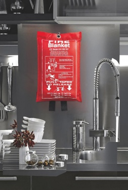 Logo trade reklaamtooted foto: Tulekustutustekk kotis 100x95cm