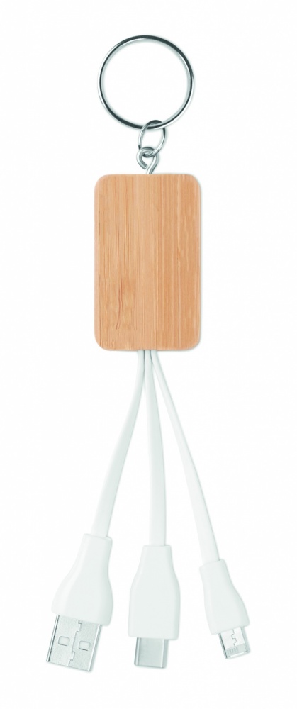 Logo trade meene pilt: Bambusest 3-in-1 kaabel