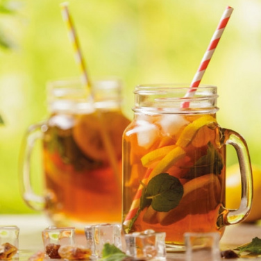 Logotrade reklaamkingitused pilt: Käepideme ja kaanega joogiklaas TREVISO 450 ml