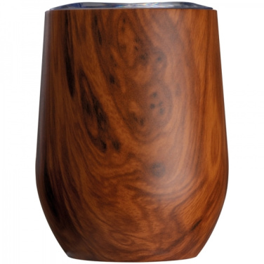 Logo trade ärikingitused foto: Puidust välimusega roostevabast terasest kruus BRIGHTON 380 ml