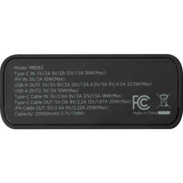 Logotrade ärikingitused pilt: Akupank 20 000 mAh MARABELLA MoLu