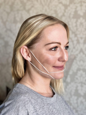 Logo trade ärikingid foto: ATENA läbipaistev näokaitse-mask suu ja nina jaoks 1461162