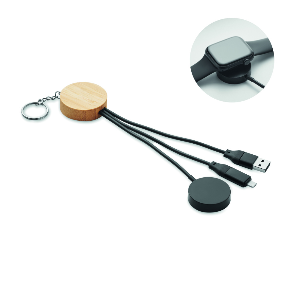 Logo trade reklaamkingi pilt: BULE võtmehoidjaga 4in1 60 W kaabliga