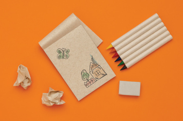 Logotrade reklaamkingitused pilt: Micki GRS infinity 6tk värvipliiatsi komplekt koos märkmikuga