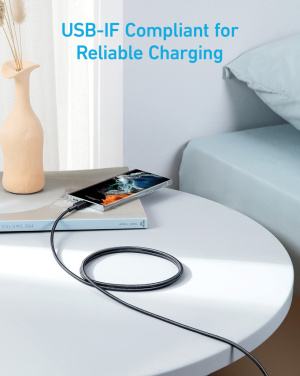 Logotrade ärikingituse foto: Anker USB-C - USB-C kaabel, 1,8 meetrit 60W