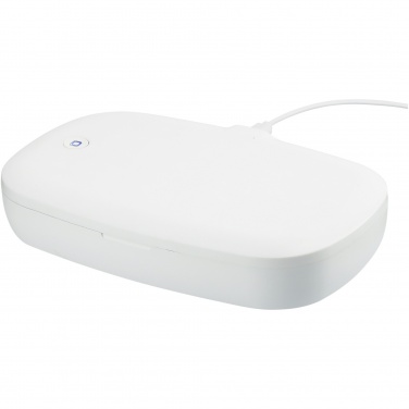 Logo trade mainoslahja ja liikelahja tuotekuva: Capsule älypuhelimen UV-puhdistaja 5 W:n langattomalla latausalustalla