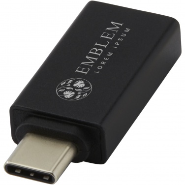 Logo trade mainoslahja ja liikelahja tuotekuva: ADAPT alumiininen USB-C-USB-A 3.0 -sovitin