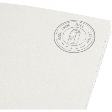 Logotrade liikelahja tuotekuva: Dairy Dream A5-kokoinen Cahier-muistivihko, valmistettu kierrätyistä maitopurkeista